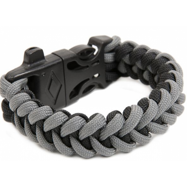 Браслет из паракорда, плетение Пиранья со свистком и огнивом - 3391968