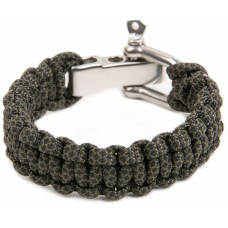 Браслет из паракорда, плетение Кобра на D-образной застежке с регулируемым язычком