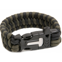 Браслет виживання, плетіння Трилобит зі свистком і кресалом