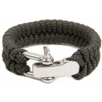 Браслет выживания, плетение Рыба на D-образной застежке с регулируемым язычком