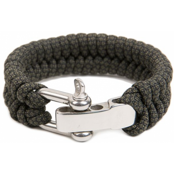 Браслет выживания, плетение Рыба на D-образной застежке с регулируемым язычком - 3391975