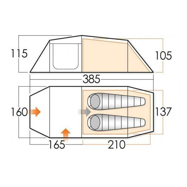 Палатка Vango Ark 200+ River - 3394072 Палатка Vango Ark 200+ River - 3394072