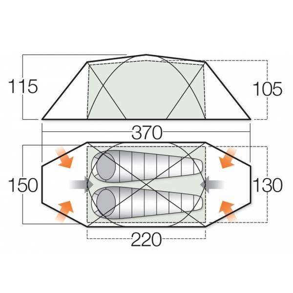 Палатка Vango Nemesis 200 Cactus - 3394074 Палатка Vango Nemesis 200 Cactus - 3394074