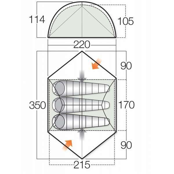 Палатка Vango Zephyr 300 Terracotta - 3394078