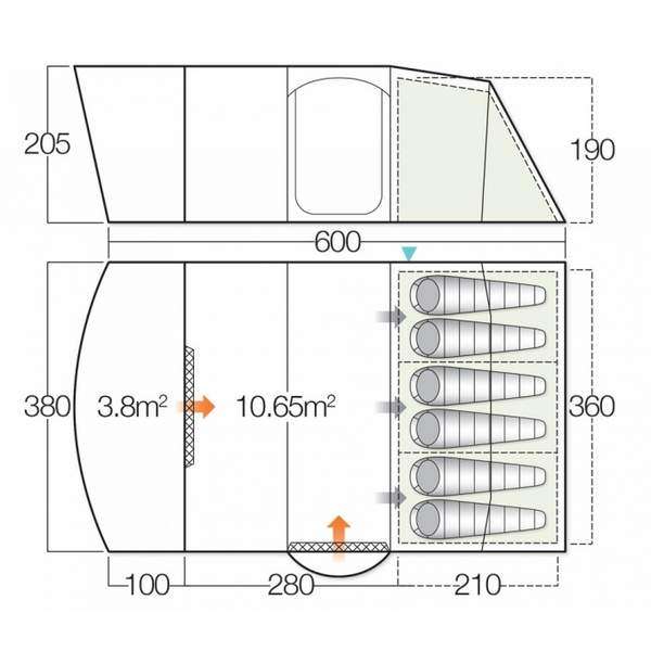 Намет Vango Hayward 600 XL Sky Blue - 3394081 Намет Vango Hayward 600 XL Sky Blue - 3394081