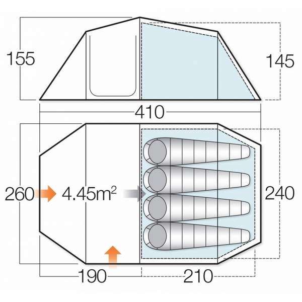 Палатка Vango Ark 400+ River - 3394083