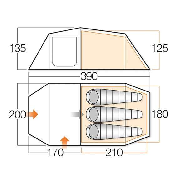 Палатка Vango Ark 300+ Apple Green - 3394084