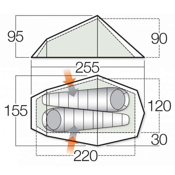 Палатка Vango Bora 200 Terracotta - 3394087 Палатка Vango Bora 200 Terracotta - 3394087