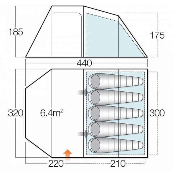 Палатка Vango Mambo 500 Apple Green - 3394091 Палатка Vango Mambo 500 Apple Green - 3394091