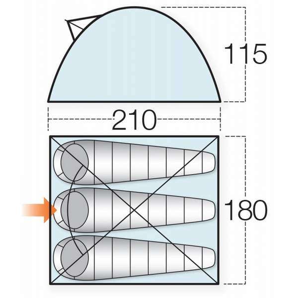 Намет Vango Beat 300 Apple Green - 3394092
