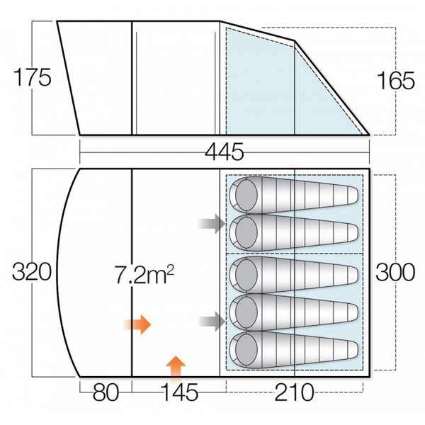 Намет Vango Opera 500 Apple Green - 3394093
