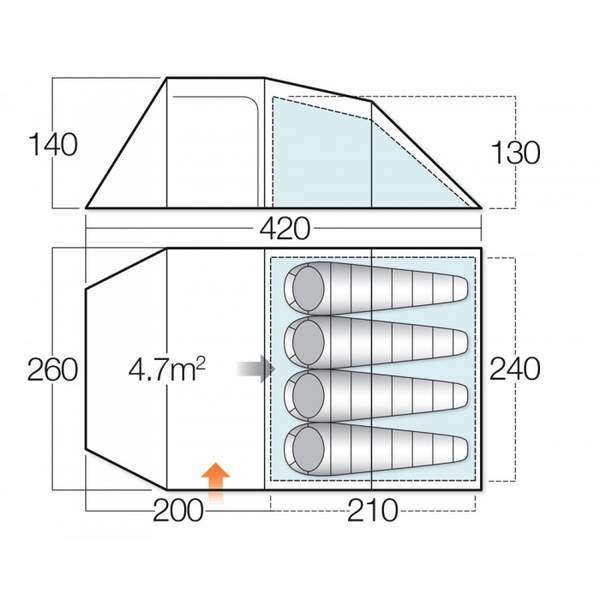 Палатка Vango Mambo 400 Apple Green - 3394094 Палатка Vango Mambo 400 Apple Green - 3394094