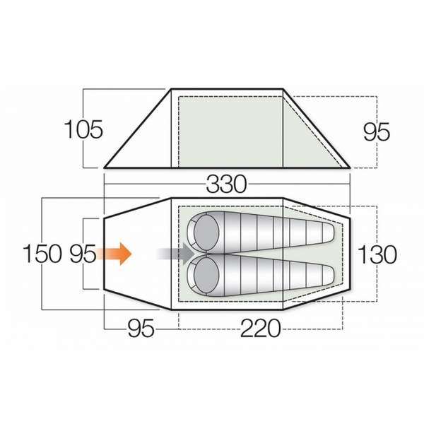 Намет Vango Meteor 200 Anthracite - 3394095 Намет Vango Meteor 200 Anthracite - 3394095