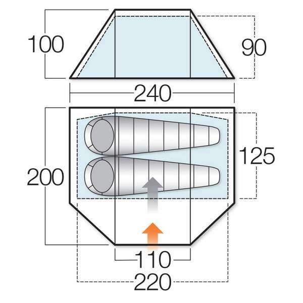 Палатка Vango Tango 200 Apple Green - 3394097 Палатка Vango Tango 200 Apple Green - 3394097