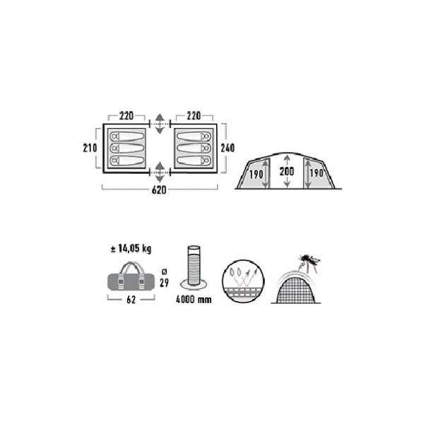 Намет High Peak Tauris 6 - 3409729 Намет High Peak Tauris 6 - 3409729