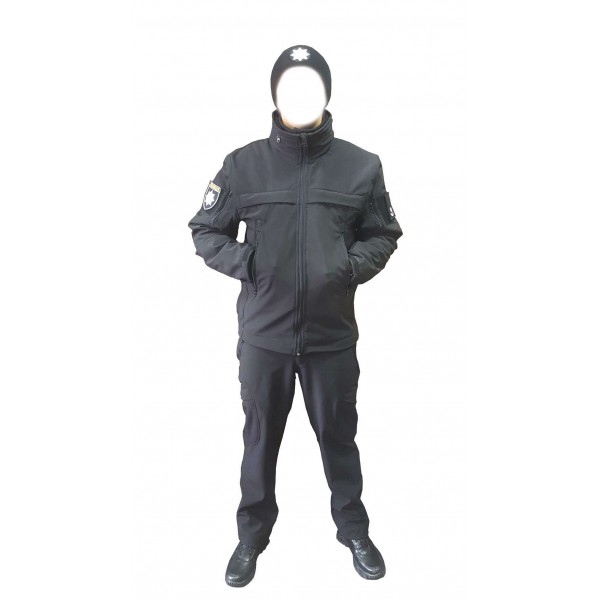 Костюм з softshell для поліції чорний - 3411362