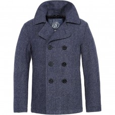 Бушлат Brandit Pea Coat denim blue heringbone
