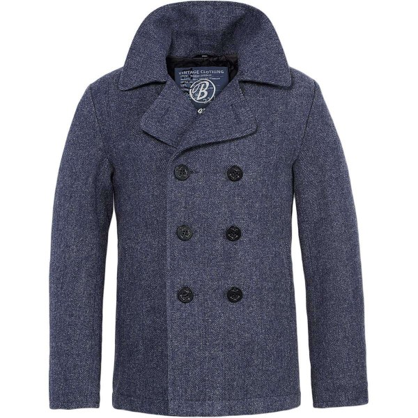 Бушлат Brandit Pea Coat denim blue heringbone - 3421827