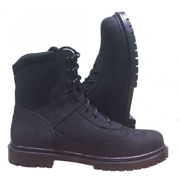 Берцы нубук черные зима ML 1116 - 3428564