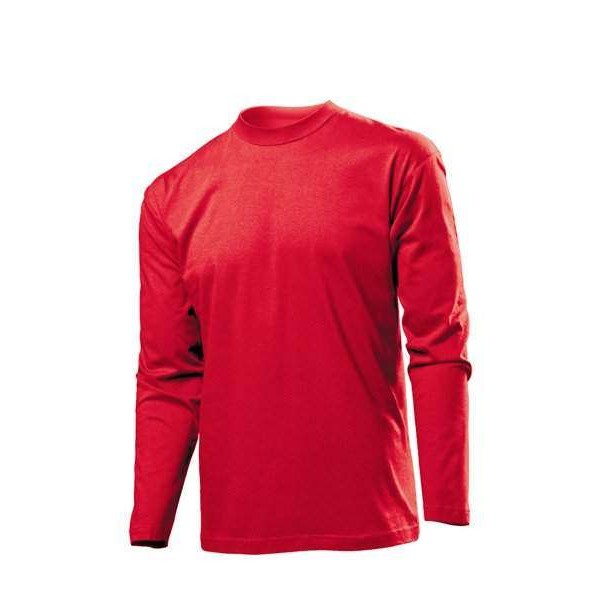 Футболка с длинным рукавом мужская красная ST2500 - 3430795