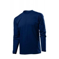 Футболка з довгим рукавом чоловіча темно-синя ST2500