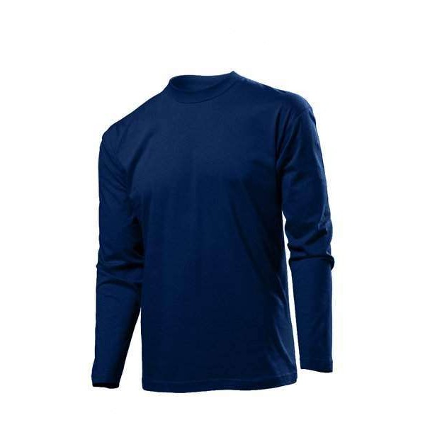 Футболка с длинным рукавом мужская темно-синяя ST2500 - 3430809