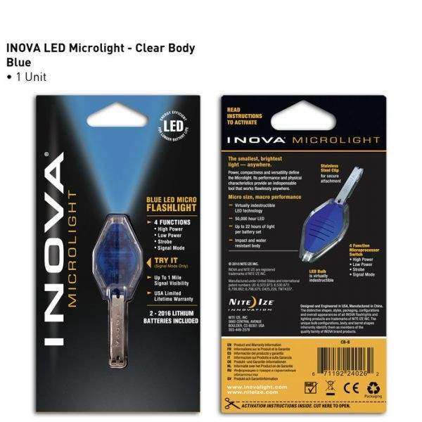 Фонарь Inova Microlight Clear/Blue - 3434256 Фонарь Inova Microlight Clear/Blue - 3434256
