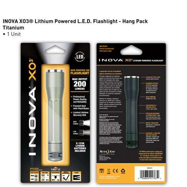 Фонарь Inova XO3-Titanium (200 Lm) - 3434257 Фонарь Inova XO3-Titanium (200 Lm) - 3434257