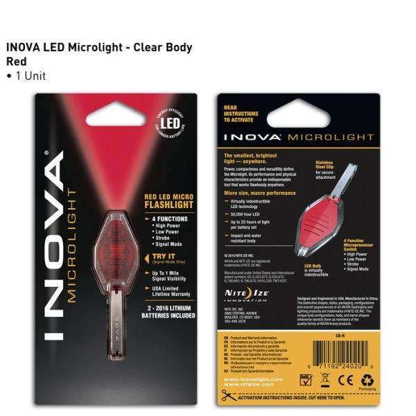 Фонарь Inova Microlight Clear/Red - 3434258 Фонарь Inova Microlight Clear/Red - 3434258