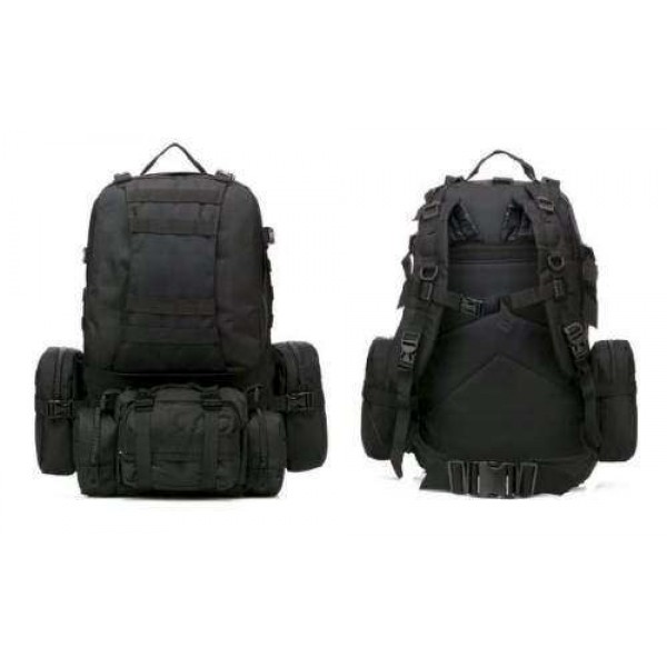 Рюкзак з підсумкими чорний на 55л - 3434350 Рюкзак з підсумкими чорний на 55л - 3434350