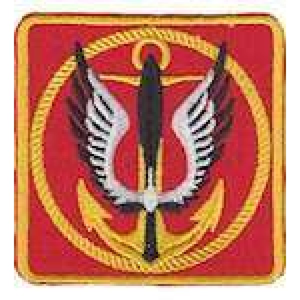 Шеврон Морська піхота якір квадрат червоний - 3442242