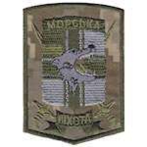 Шеврон Морська піхотаволк (украинский пиксель)зеленая лента - 3442244