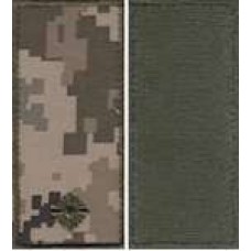 Погоны МО липучка вышитые младший лейтенант основа укр.пиксельновые