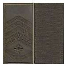 Погоны МО липучка вышитые главный мастер-сержант основа олива новые