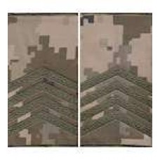 Погоны МО муфта вышитые старший сержант основа укр.пиксель новые (4 лычки)