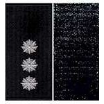 Погоны Старший лейтенант Полиции на липучке (черные)