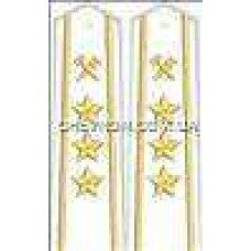 Погоны ж/д на рубашку старшие 3 звезды