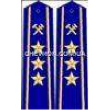 Погоны ж/д пришивные старшие 3 звезды