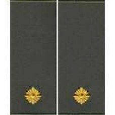 Погоны МО муфта вышитые младший лейтенант основа оливановые (парадные)