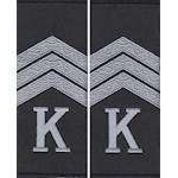 Погоны Сержант Полиции (курсантские) муфта (черные) - 3443675