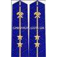 Погоны ж/д вышитое поле пришивные младшие 2 звезды