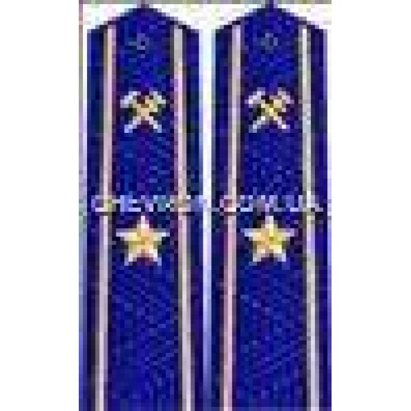 Погоны ж/д вышитое поле пришивные старшие 1 звезда - 3443788