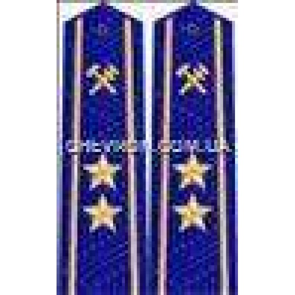 Погони ж/д вишите поле пришивні старші 2 зірки - 3443791