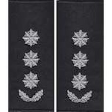Погони Полковник Поліції (сріблом) муфта (чорні)