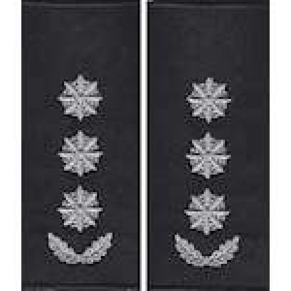 Погоны Полковник Полиции (серебром) муфта (черные) - 3443796