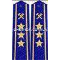 Погони ж/д вишите поле пришивні старші 3 зірки