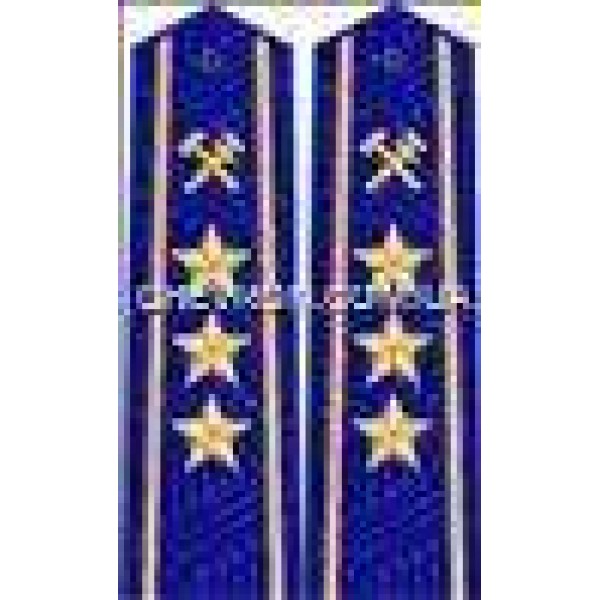 Погони ж/д вишите поле пришивні старші 3 зірки - 3443812