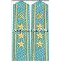 Погоны ж/д вышитое поле на рубашку старшие 3 звезды