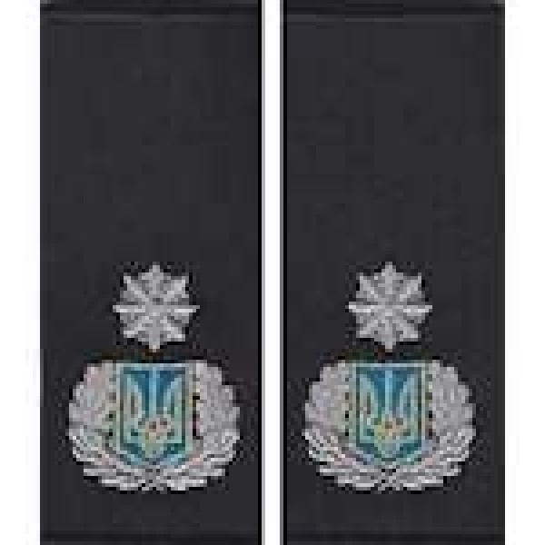 Погони Генерал Поліції 3 рангу срібло муфта (чорні) - 3443851