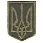 Нашивка Герб Украины (олива)4х5,5 см